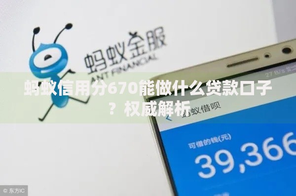 蚂蚁信用分670能做什么贷款口子？权威解析
