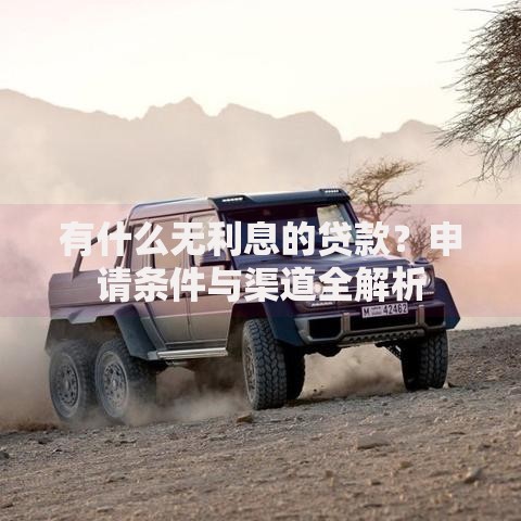 有什么无利息的贷款？申请条件与渠道全解析