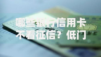 哪些银行信用卡不看征信？低门槛申请全解析