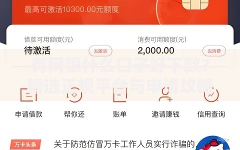 有网银什么口子好下款？精选正规平台与申请攻略