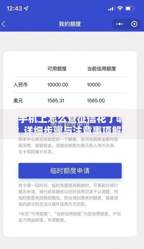 手机上怎么查征信花了呢？详细步骤与注意事项解析