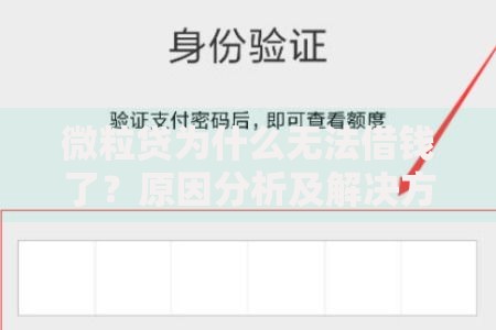 微粒贷为什么无法借钱了？原因分析及解决方法