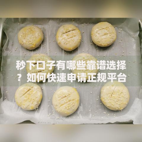 秒下口子有哪些靠谱选择？如何快速申请正规平台