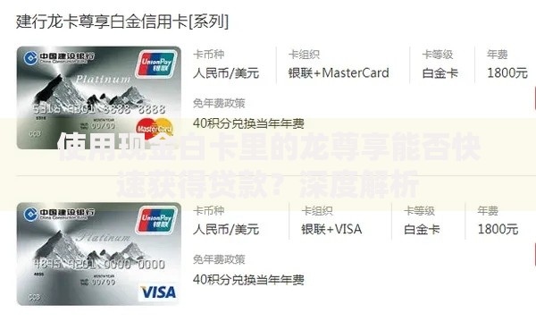 使用现金白卡里的龙尊享能否快速获得贷款？深度解析