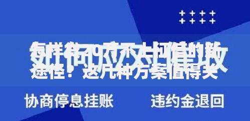怎样贷20万不上征信的新途径？这几种方案值得关注
