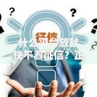 什么平台放款快不看征信？正规渠道深度解析