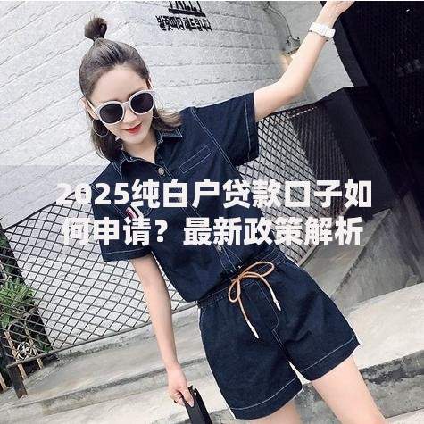 2025纯白户贷款口子如何申请？最新政策解析