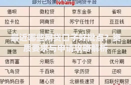 最近哪些网贷口子好批点？资质要求与申请攻略解析