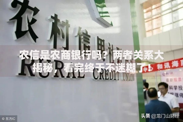 农信是农商银行吗？两者关系大揭秘，看完终于不迷糊了！