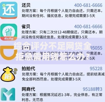 综合评分不足网贷全拒急需用钱怎么办？5大解决方案助你破局