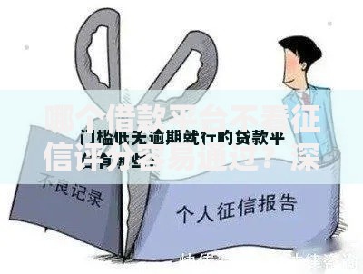 哪个借款平台不看征信评分容易通过？深度解析低门槛借贷渠道