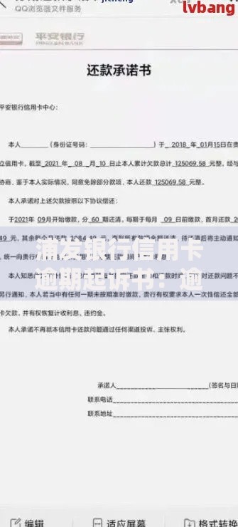 浦发银行信用卡逾期起诉书：逾期后果与应对方案解析