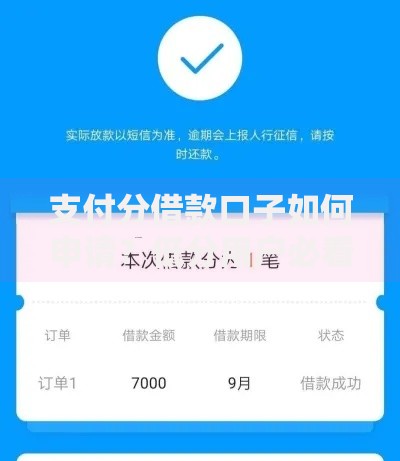 支付分借款口子如何申请？低分用户必看攻略