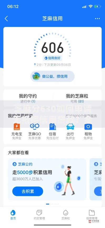 芝麻分630如何申请无抵押信用贷款？全流程详解