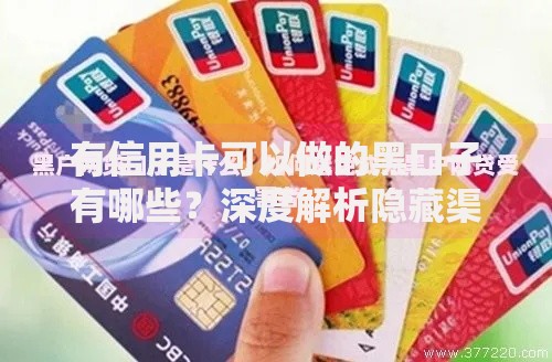 有信用卡可以做的黑口子有哪些？深度解析隐藏渠道与风险提示