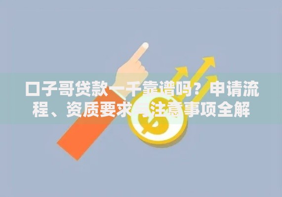 口子哥贷款一千靠谱吗？申请流程、资质要求与注意事项全解析