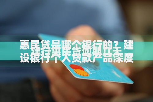 惠民贷是哪个银行的？建设银行个人贷款产品深度解析