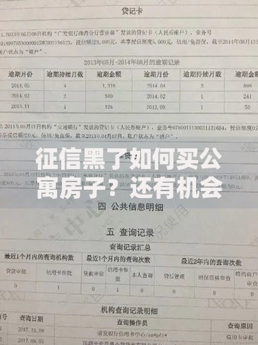 征信黑了如何买公寓房子？还有机会吗？