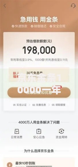 京东金条10000一年利息真实案例！借1万利息多少？手把手算给你看