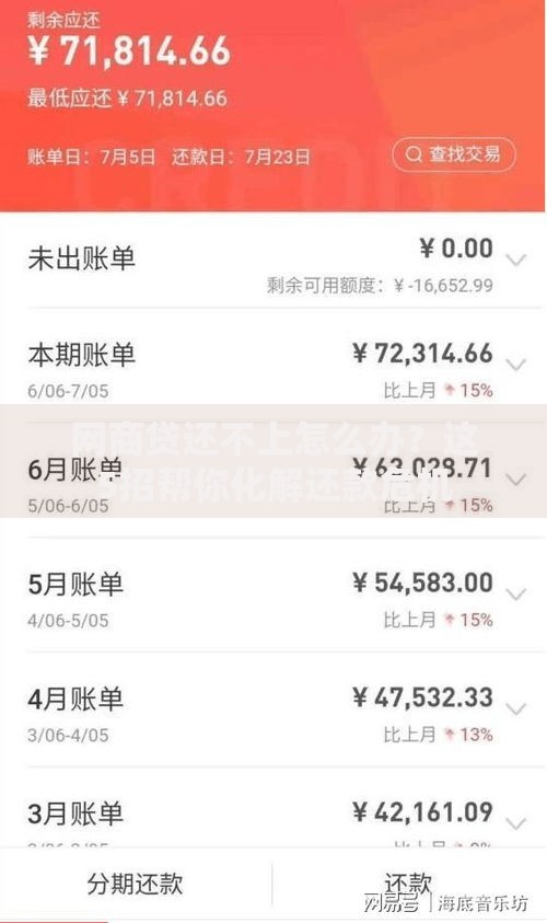 网商贷还不上怎么办？这5招帮你化解还款危机