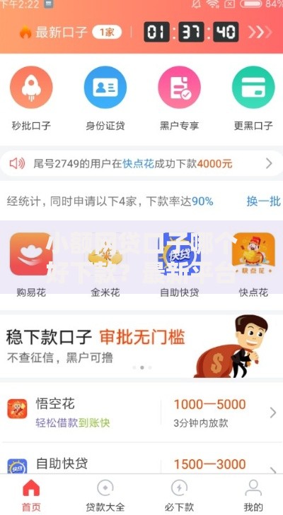 小额网贷口子哪个好下款？最新平台评测与避坑指南
