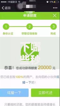 下哪些秒下款的口子最安全可靠