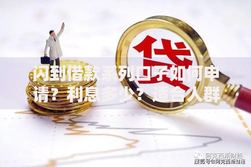 闪到借款系列口子如何申请？利息多少？适合人群全解析