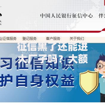 征信黑了还能进大厂子吗？大额贷款申请全解析