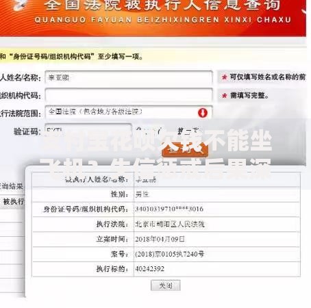 支付宝花呗欠钱不能坐飞机？失信惩戒后果深度解析