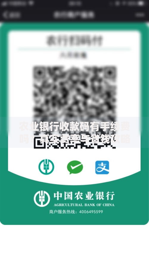 农业银行收款码有手续费吗？真实费率与省钱攻略