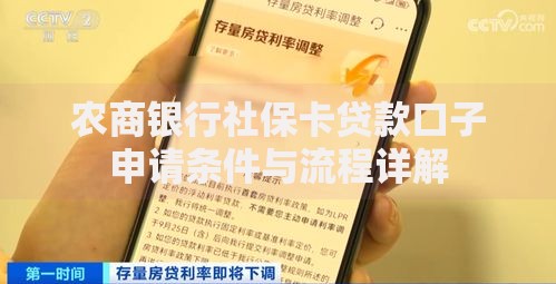 农商银行社保卡贷款口子申请条件与流程详解