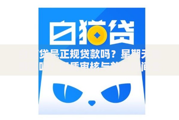 白猫贷是正规贷款吗？星期天能放款吗？资质审核与放款时间全解析