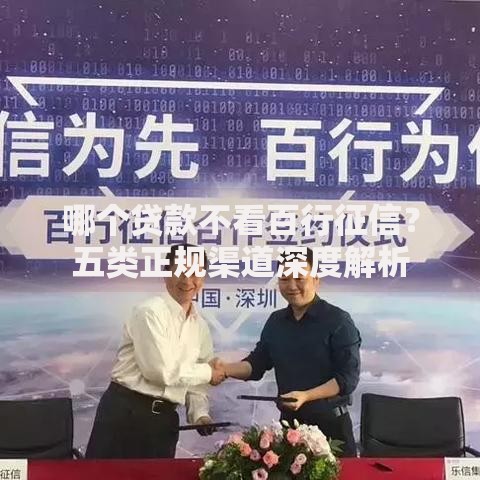 哪个贷款不看百行征信？五类正规渠道深度解析