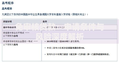 免审核贷款：申请条件与风险深度解析