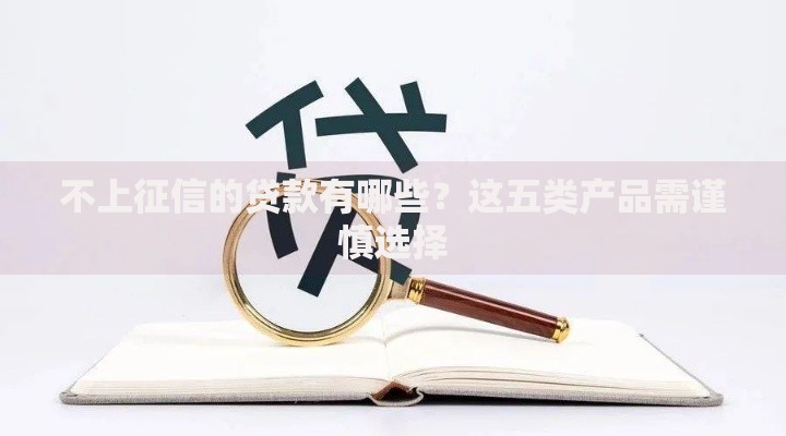 不上征信的贷款有哪些？这五类产品需谨慎选择