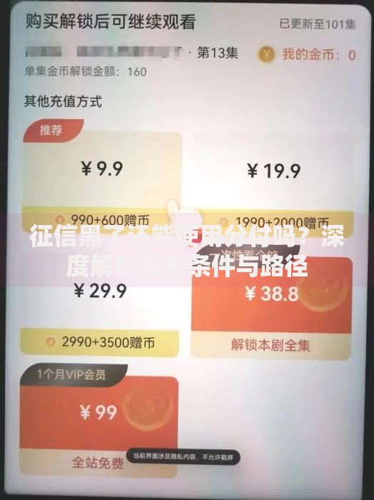 征信黑了还能使用分付吗？深度解析使用条件与路径