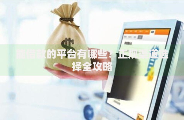 能借款的平台有哪些？正规渠道选择全攻略