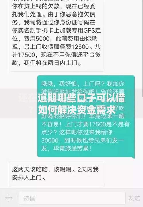 还在逾期哪些口子可以借？如何解决资金需求