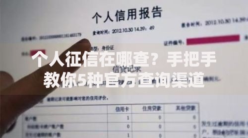 个人征信在哪查？手把手教你5种官方查询渠道