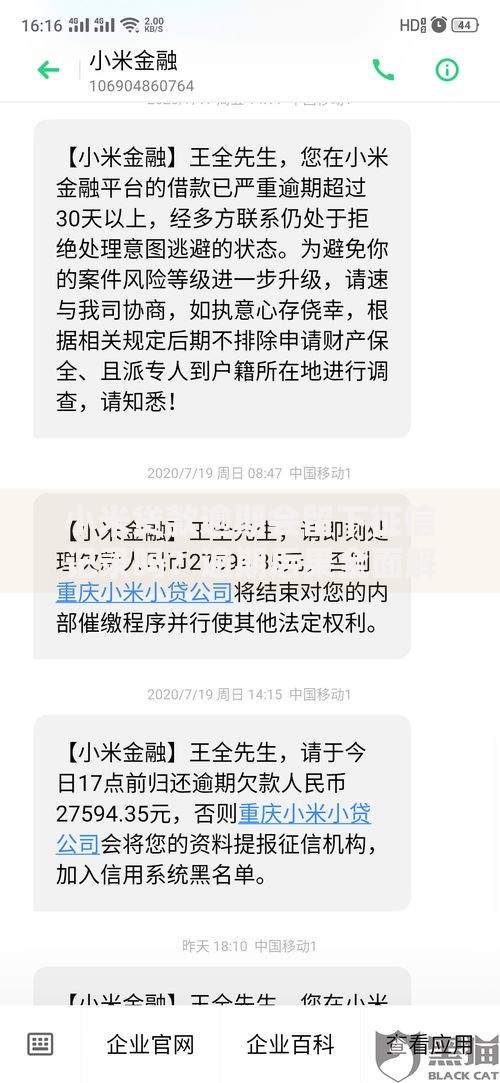 小米贷款逾期会留下征信记录吗？逾期后果全面解析