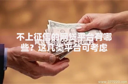 不上征信的网贷平台有哪些？这几类平台可考虑