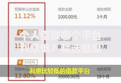 个人借款哪个平台利息低？精选低息渠道及避坑指南
