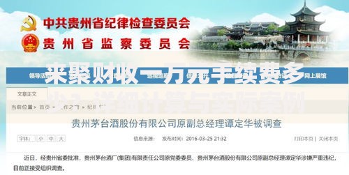 来聚财收一万元手续费多少？详细计算与实际案例解析