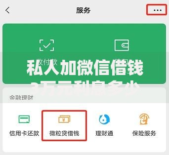 私人加微信借钱3万元利息多少钱？利息计算方式及风险解析