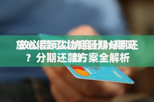 放心借可以协商分36期吗？分期还款方案全解析