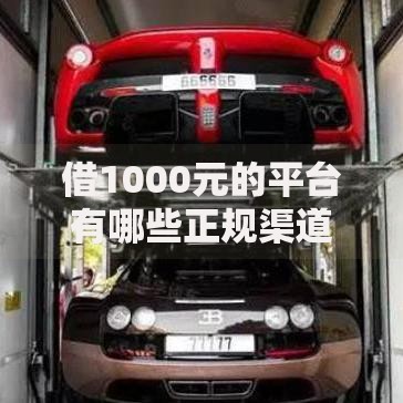 借1000元的平台有哪些正规渠道可选？