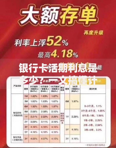 银行卡活期利息是多少？一文搞懂计算方法和提升技巧