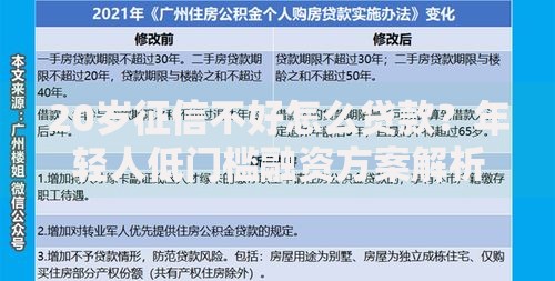 20岁征信不好怎么贷款？年轻人低门槛融资方案解析