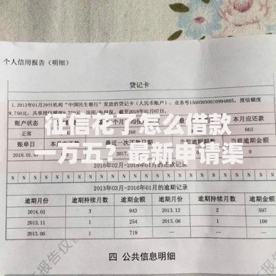 征信花了怎么借款一万五？最新申请渠道与技巧解析