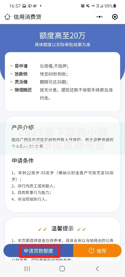 2025易下款的小额贷款申请攻略与资质解析 2025易下款的小额贷款申请攻略与资质解析